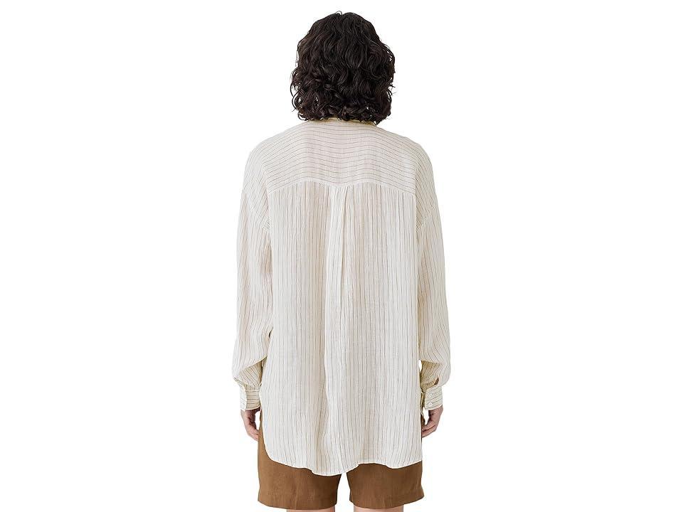 Eileen Fisher Classic Collar Long Shirt Women's Long Sleeve Button Up Product Image