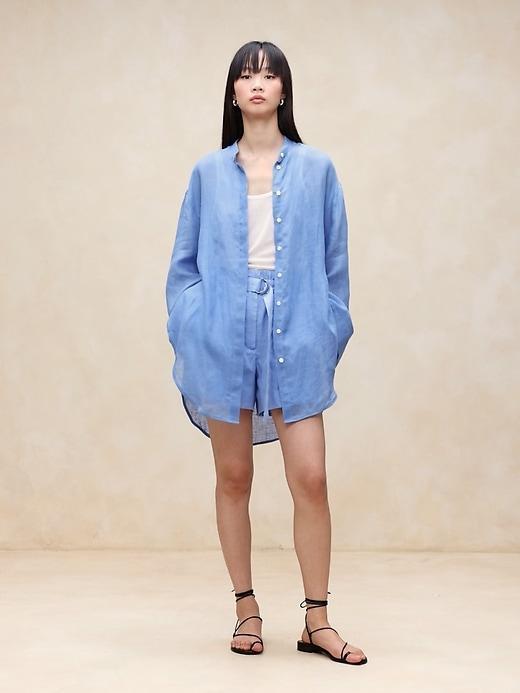 Oversized Linen Gauze Tunic Product Image