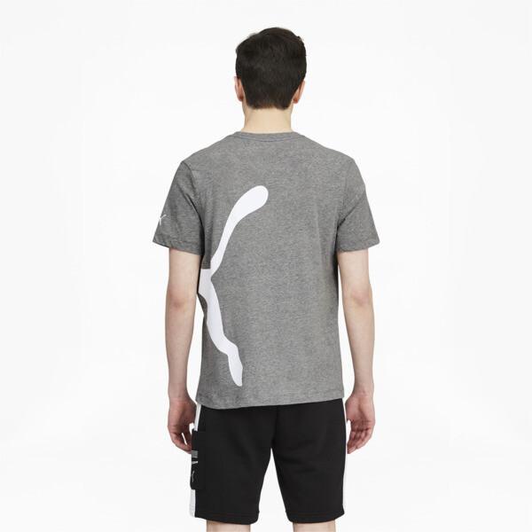 PUMA Oversized Logo Men's T-Shirt in Medium Grey Heather Product Image