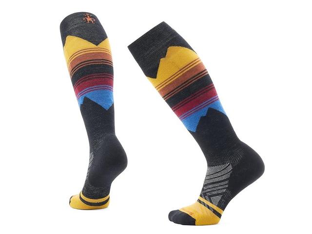 Smartwool Ski Targeted Cushion Pattern Over The Calf Socks (Honey Gold) Women's Crew Cut Socks Shoes Product Image