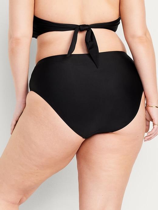 High-Waisted Bikini Swim Bottoms Product Image