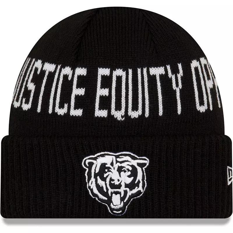 Youth New Era Black Chicago Bears Social Justice Cuffed Knit Hat Product Image