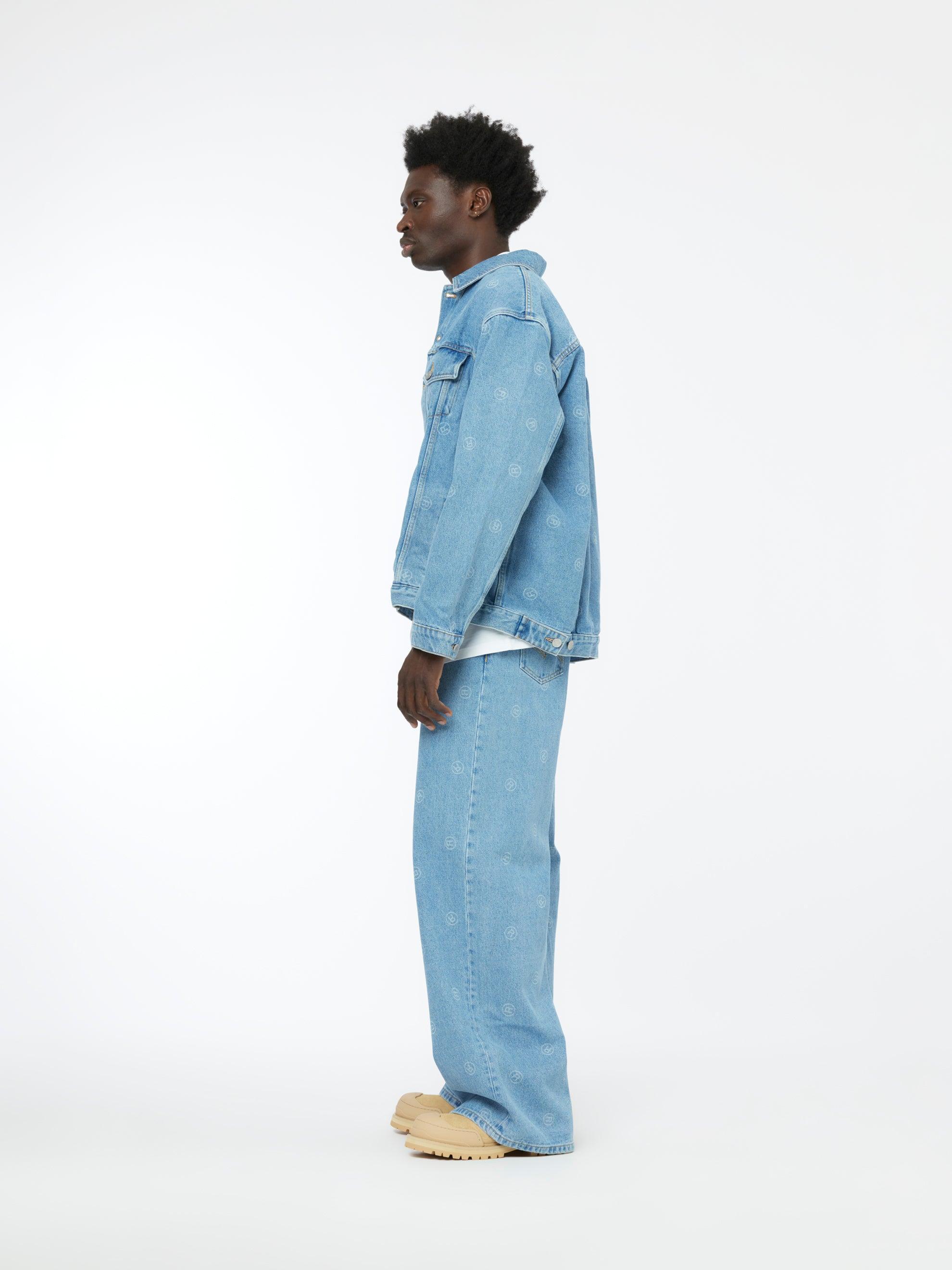 Oversized Denim Jacket Blue Product Image