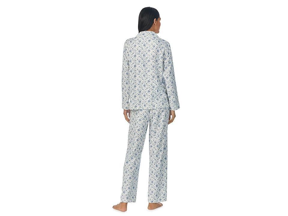 Brushed Twill Notch Collar Woven Pajama Set Product Image