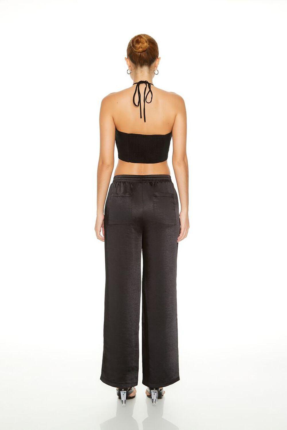 Satin Drawstring Wide-Leg Pants | Forever 21 Product Image