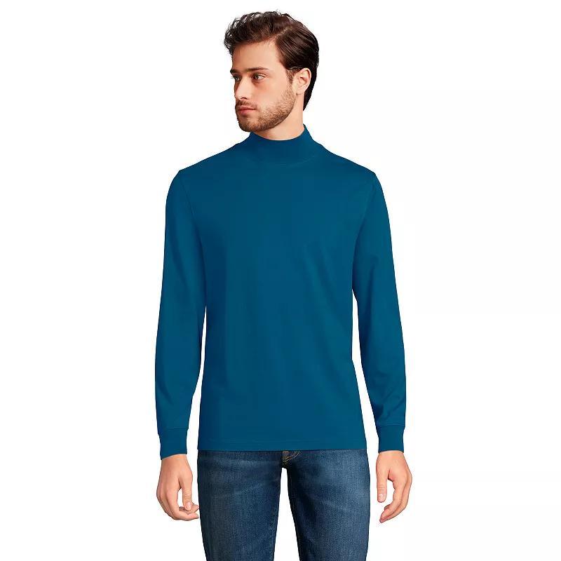 Big & Tall Lands End Super Mock Turtleneck, Mens Rich Red Product Image