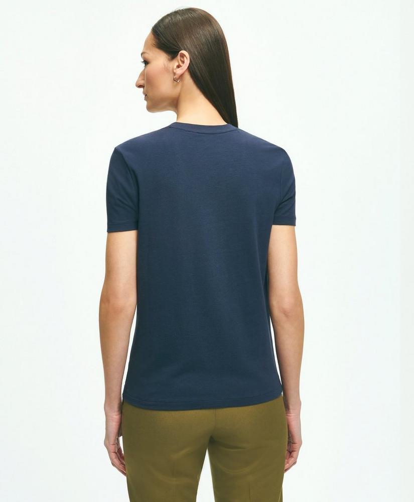 Stretch Cotton V-Neck T-Shirt Product Image