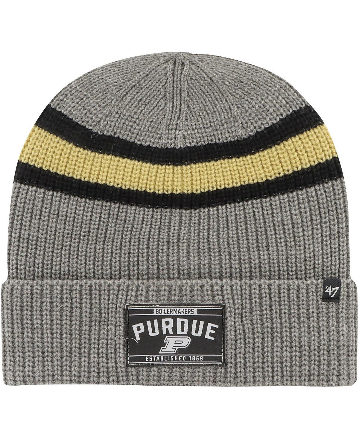 Mens 47 Charcoal Purdue Boilermakers Penobscot Cuffed Knit Hat Product Image