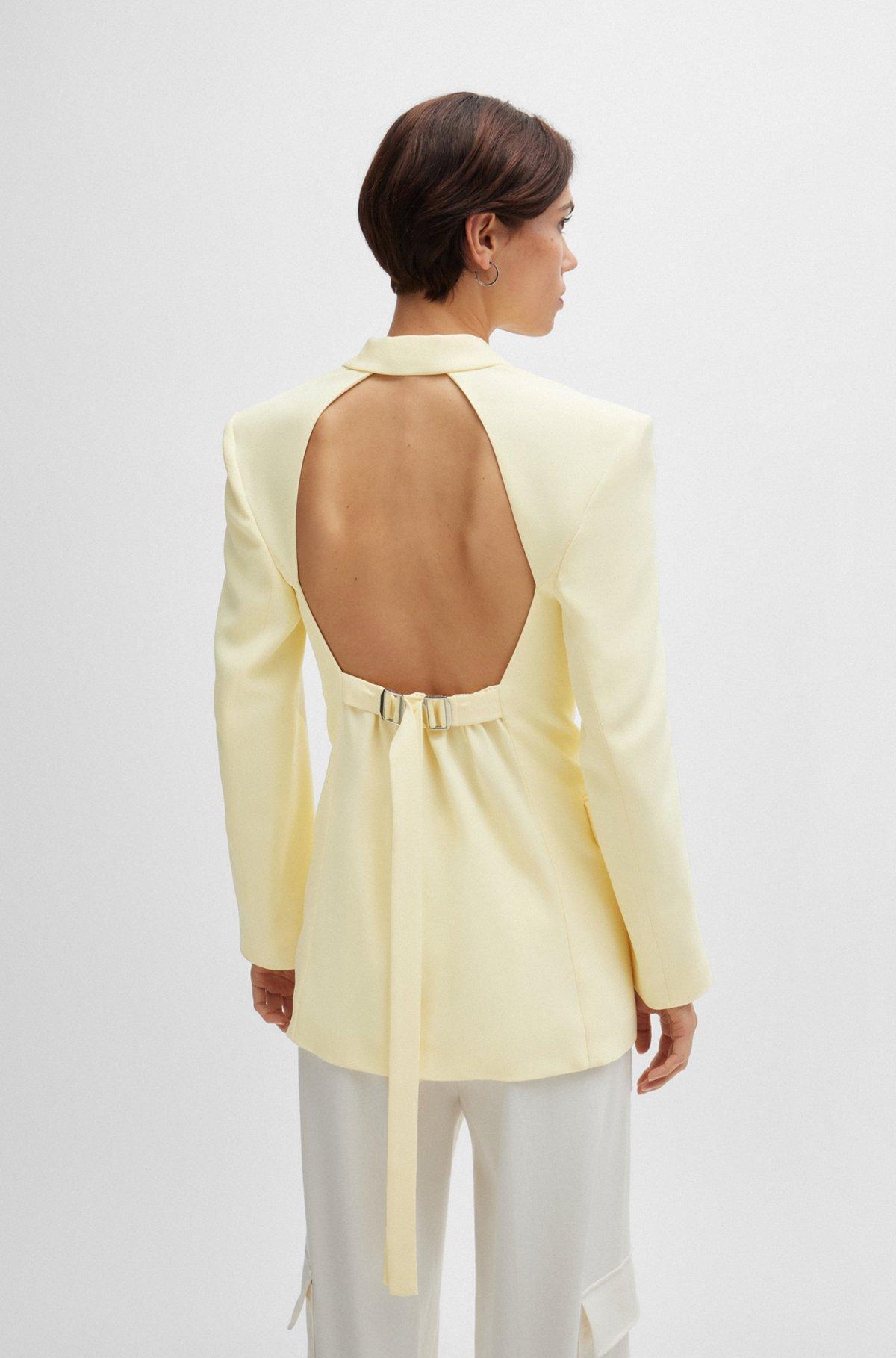 Oversize-fit jacket with adjustable open back Product Image