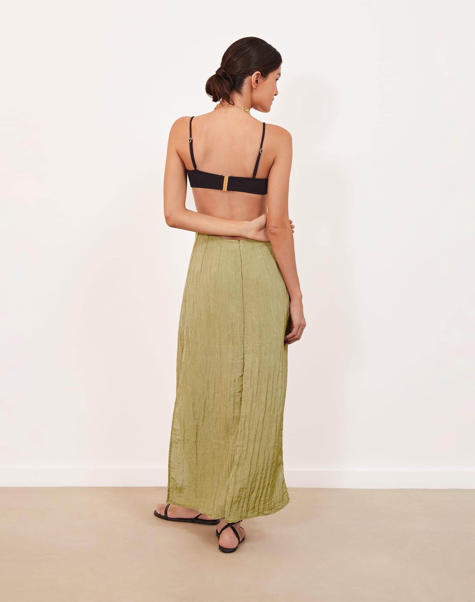 Iona Long Dress - Olivine Product Image