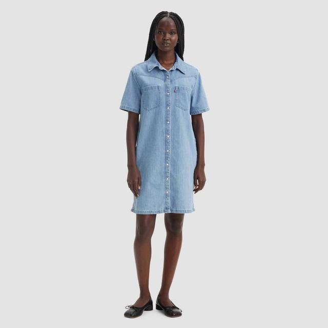 Levis Womens Short Sleeve Louisa Denim Dress - Twisted Words M Product Image