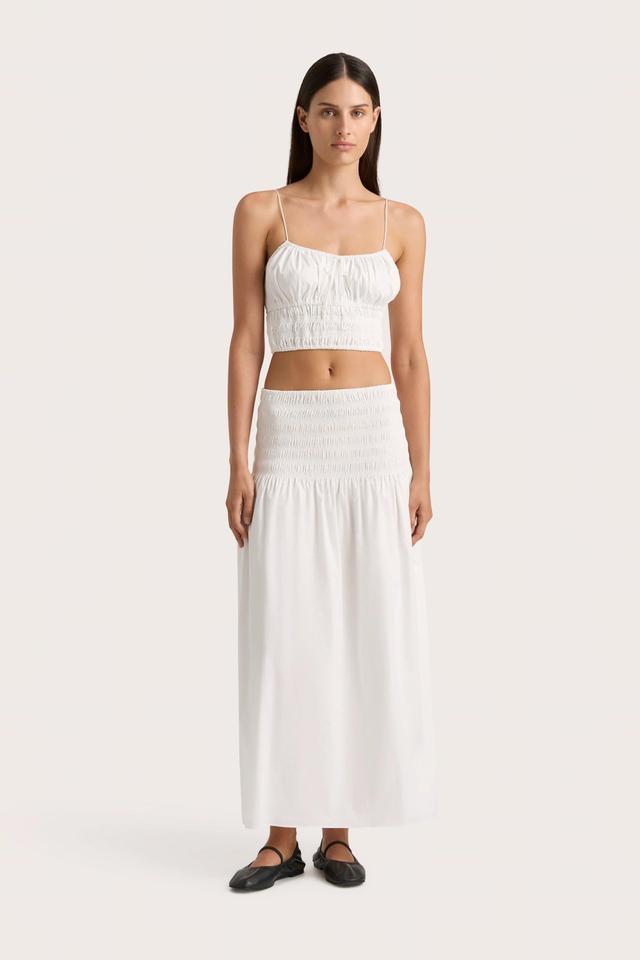 Baia Midi Skirt White Product Image