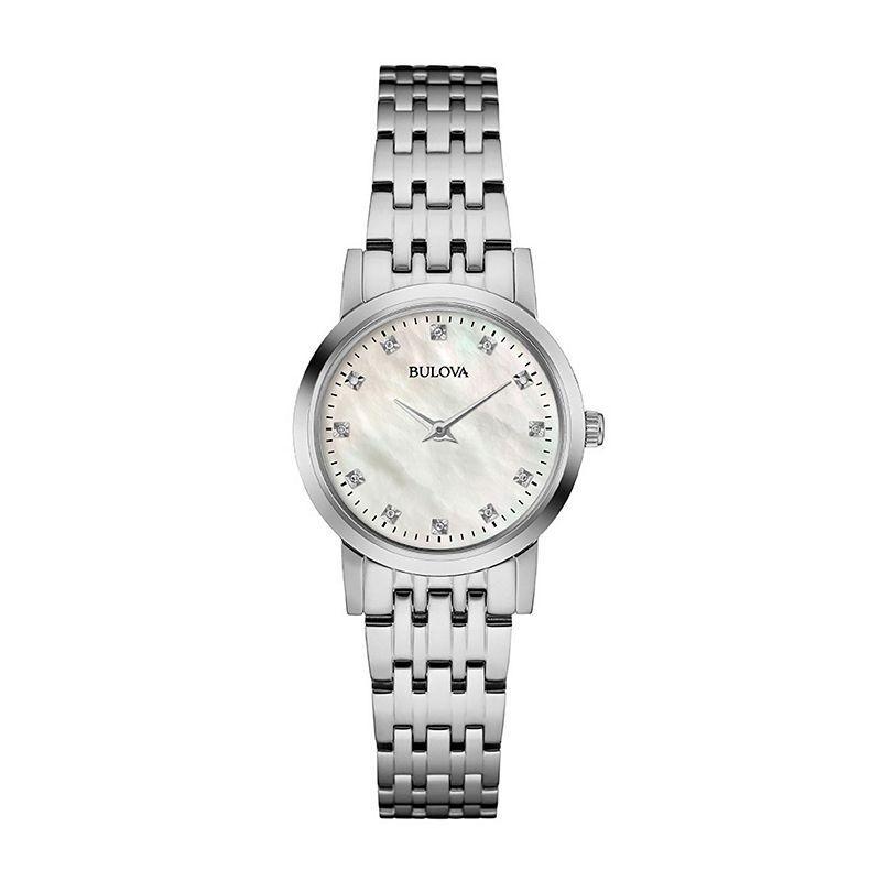 Bulova Womens Diamond Accent Stainless Steel Watch - 96P175 Silvertone Product Image