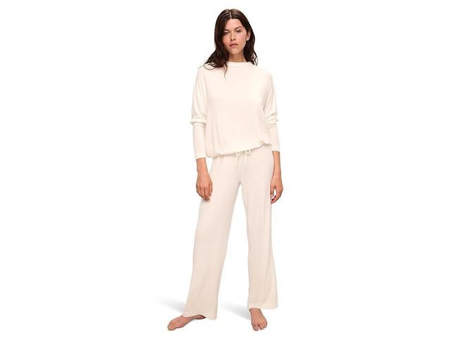 Eberjey Cozy Time Wide Leg Pants (Ivory) Women's Pajama Sets Product Image