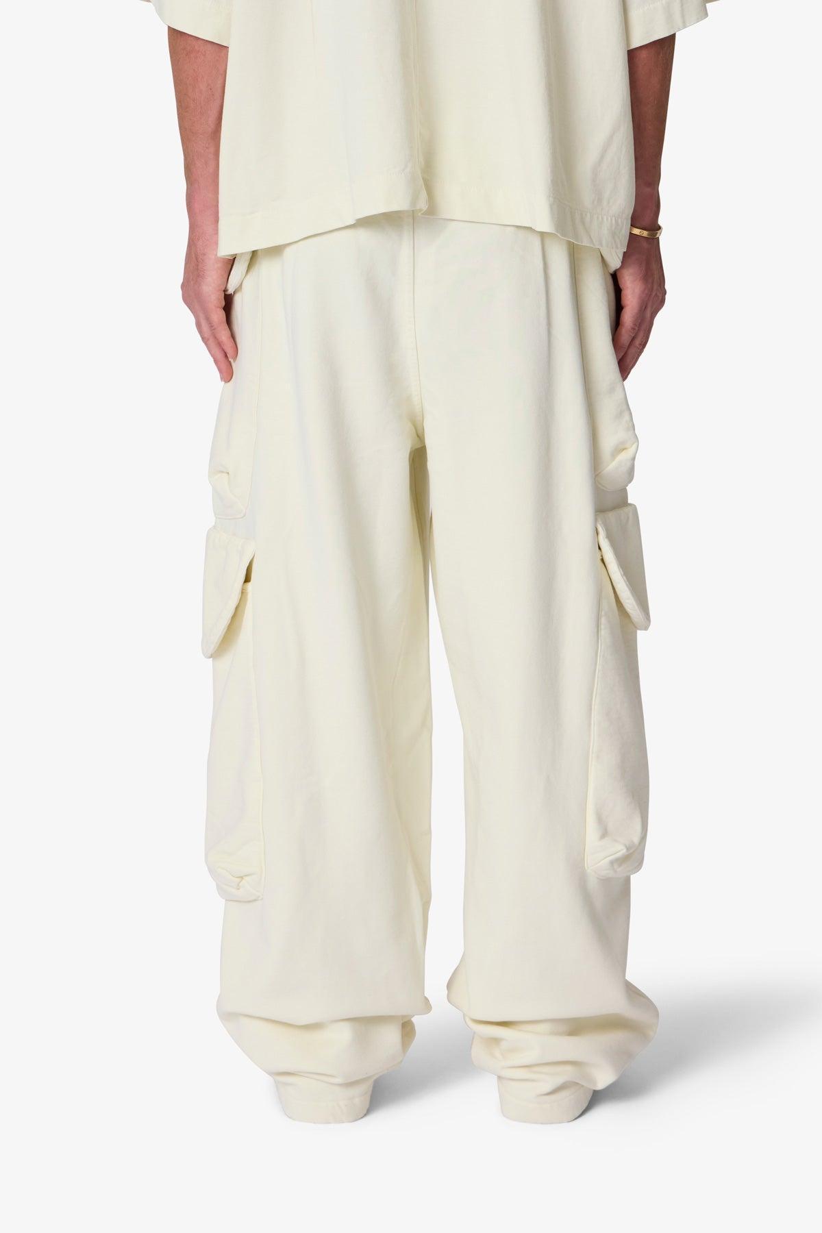 Side Cargo Pocket Sweatpants - Off White Product Image