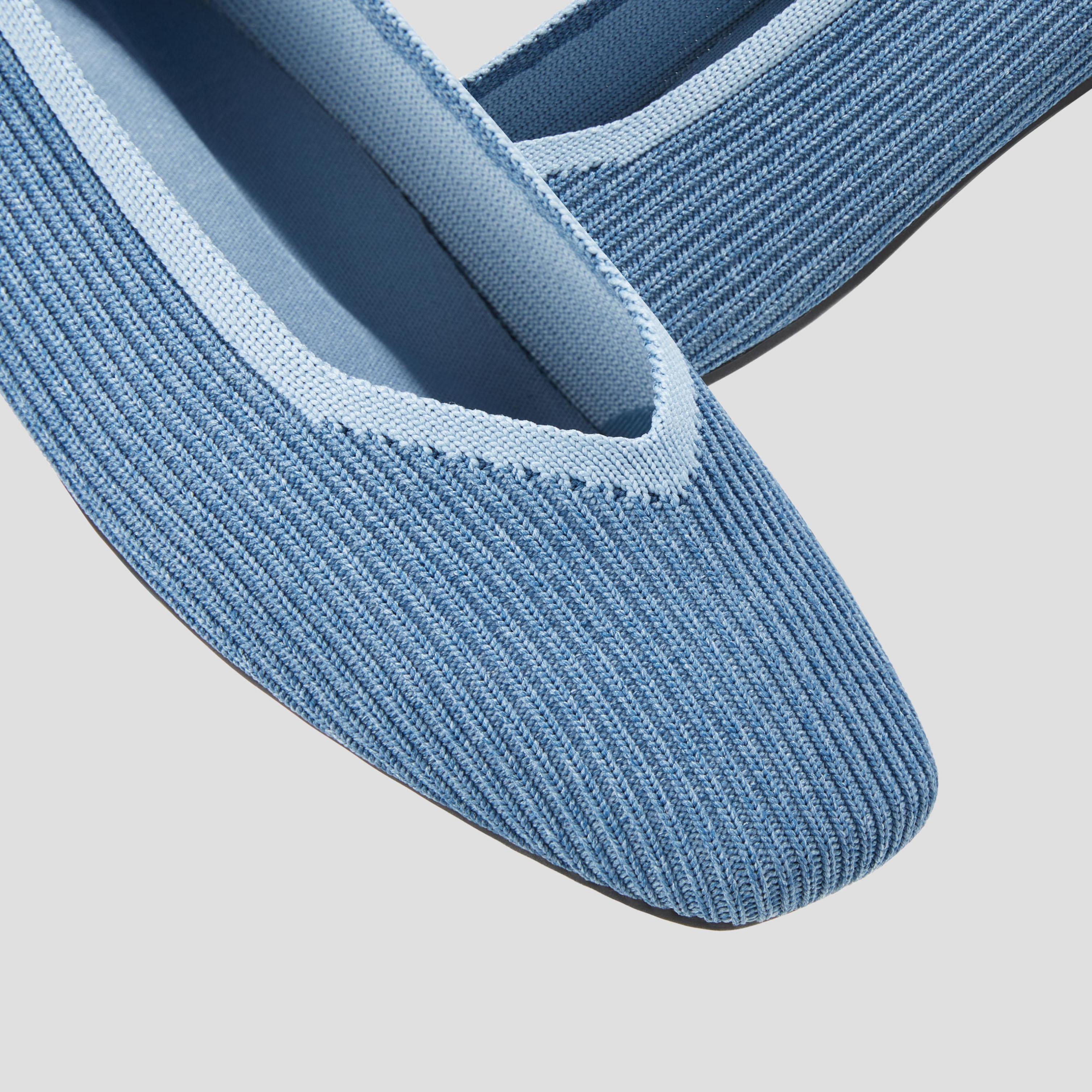 Square-Toe V-Cut Flats (Margot 2.0) Product Image