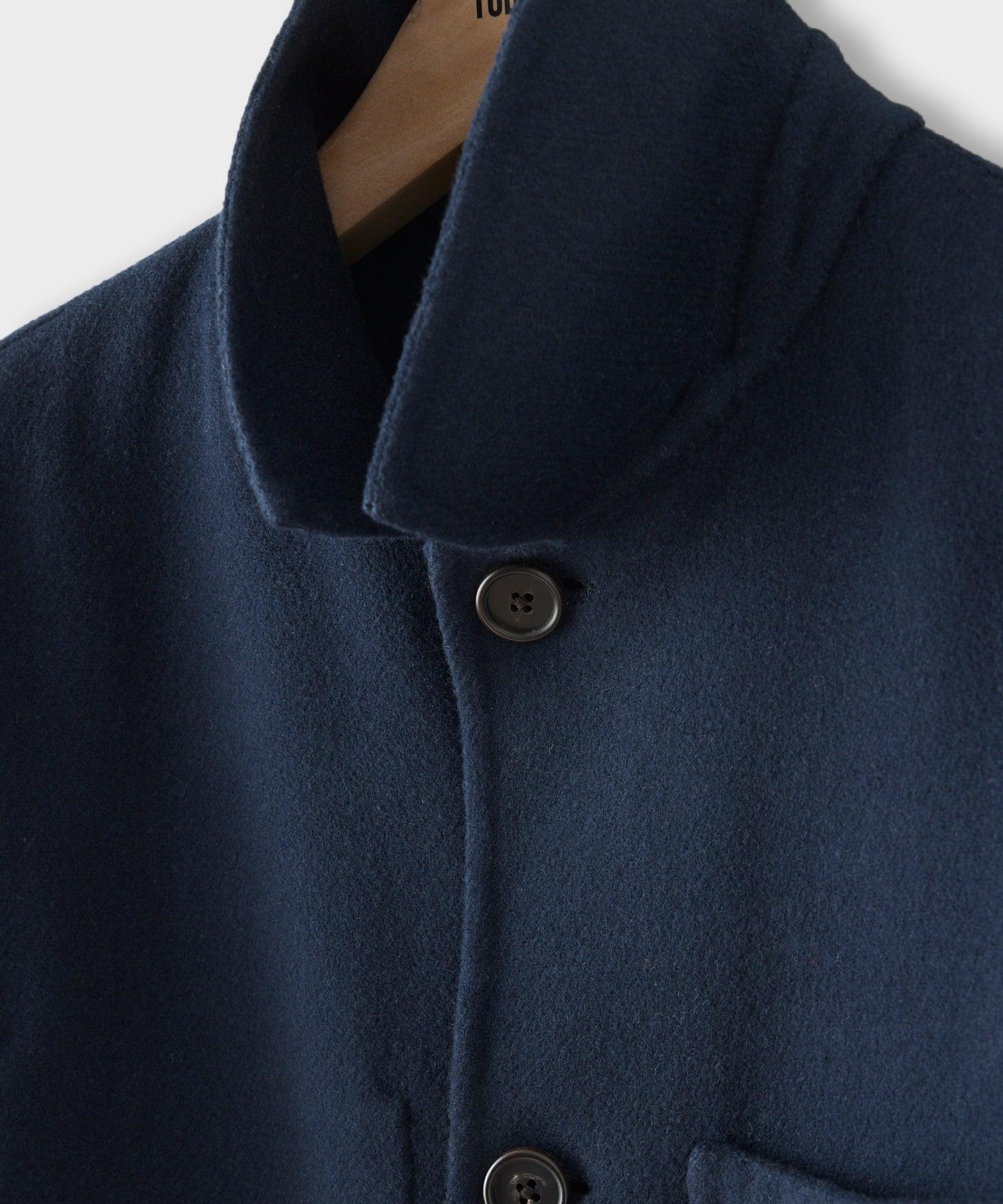 Italian Cashmere Chore Coat in Navy Product Image