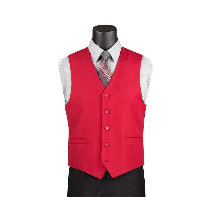 Gray Slim Fit Vest Single Breasted 5 Button Design Product Image