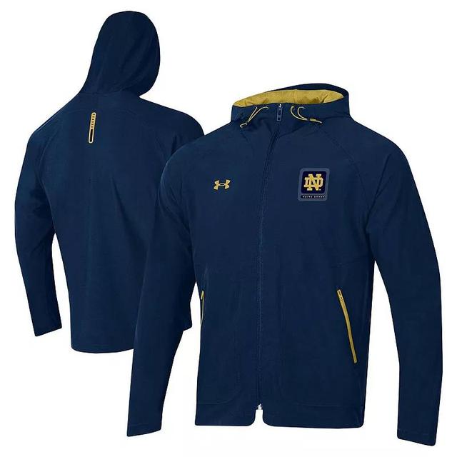 Mens Under Armour Notre Dame Fighting Irish Unstoppable Raglan Full-Zip Jacket Blue Product Image