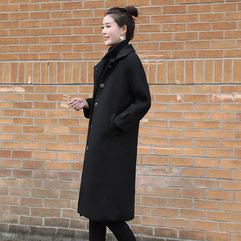 Plain Button-Up Coat Product Image