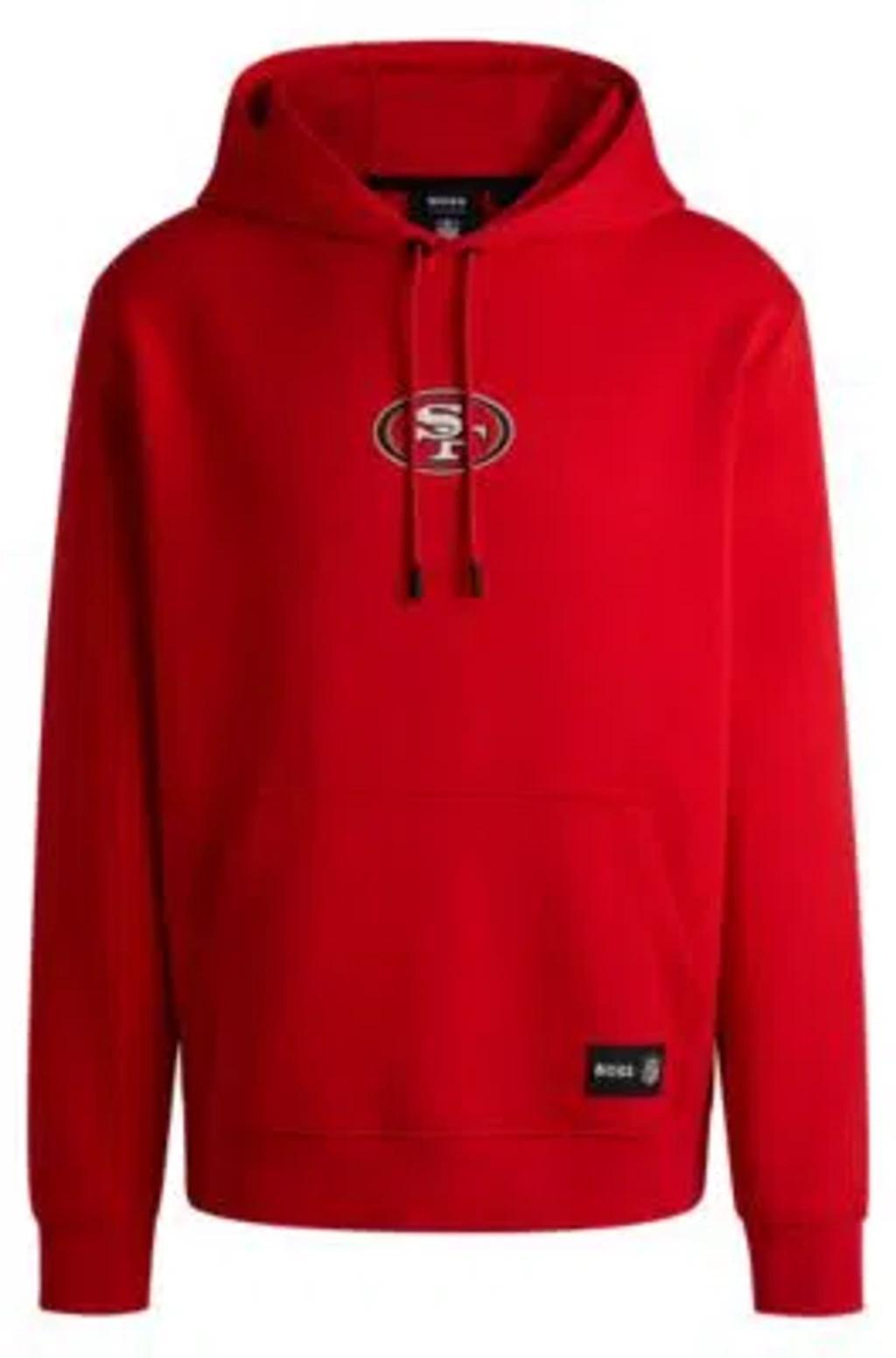 HUGO BOSS Boss X Nfl Interlock Hoodie With Special Branding In Giants Product Image