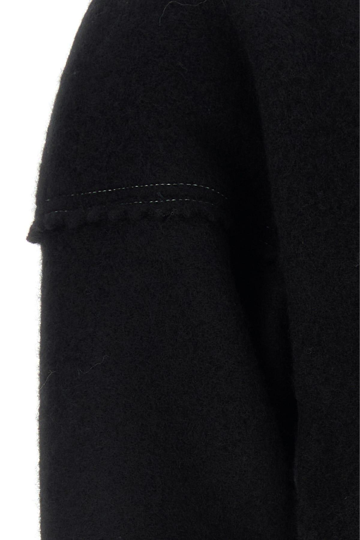 Zip Detailed Crewneck Jumper In Black Product Image