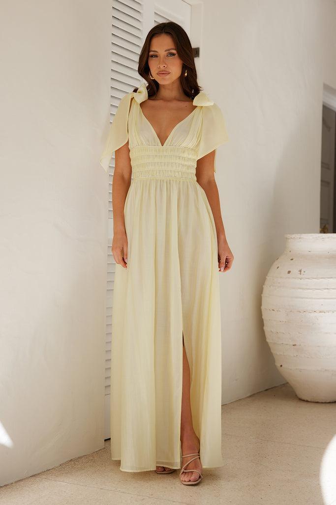 HELLO MOLLY Eyes Of A Goddess Maxi Dress Yellow Product Image