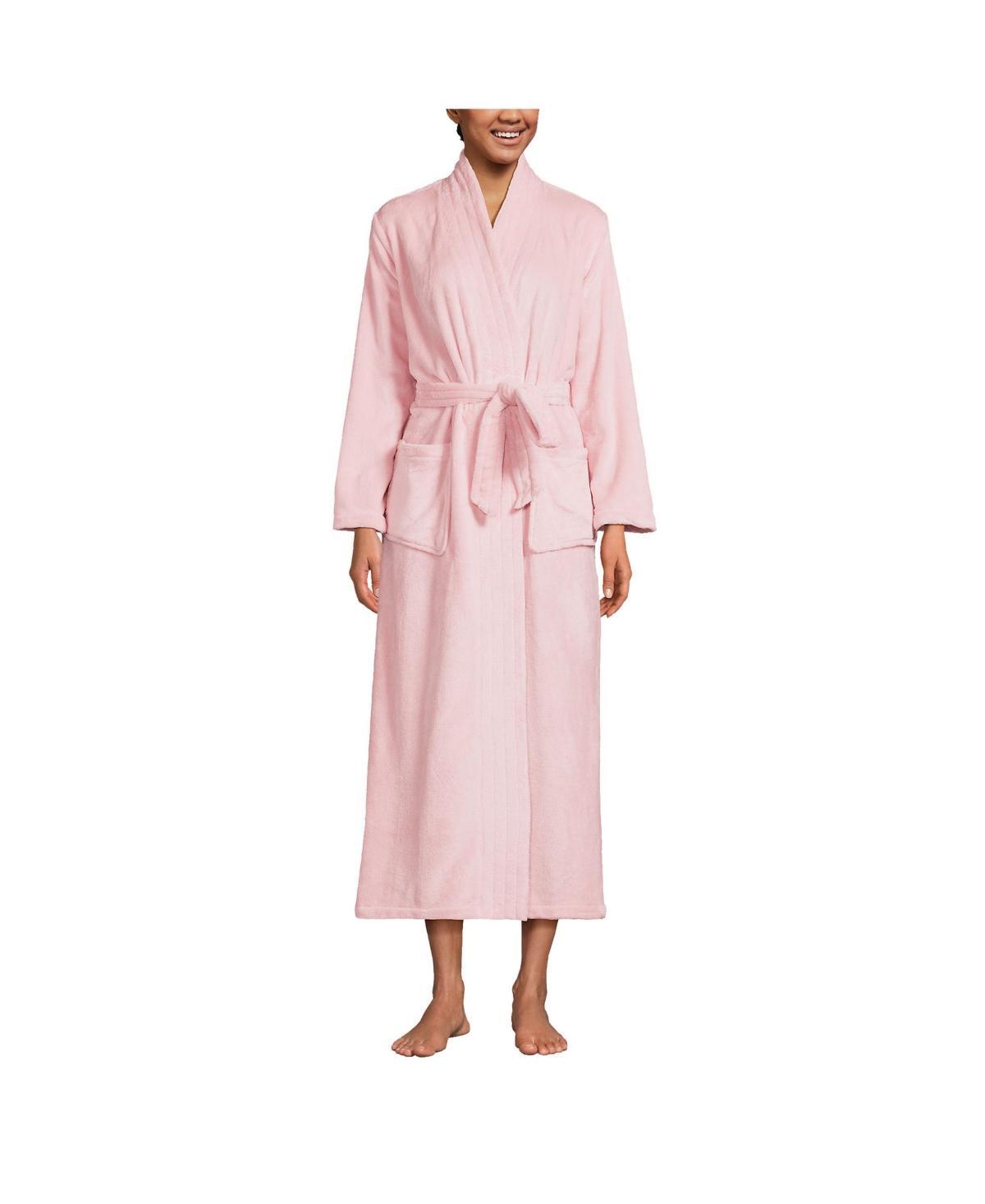 Lands End Womens Cozy Plush Long Wrap Robe Product Image