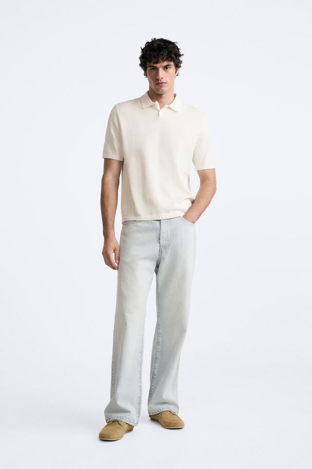 COTTON - SILK BLEND KNIT POLO Product Image