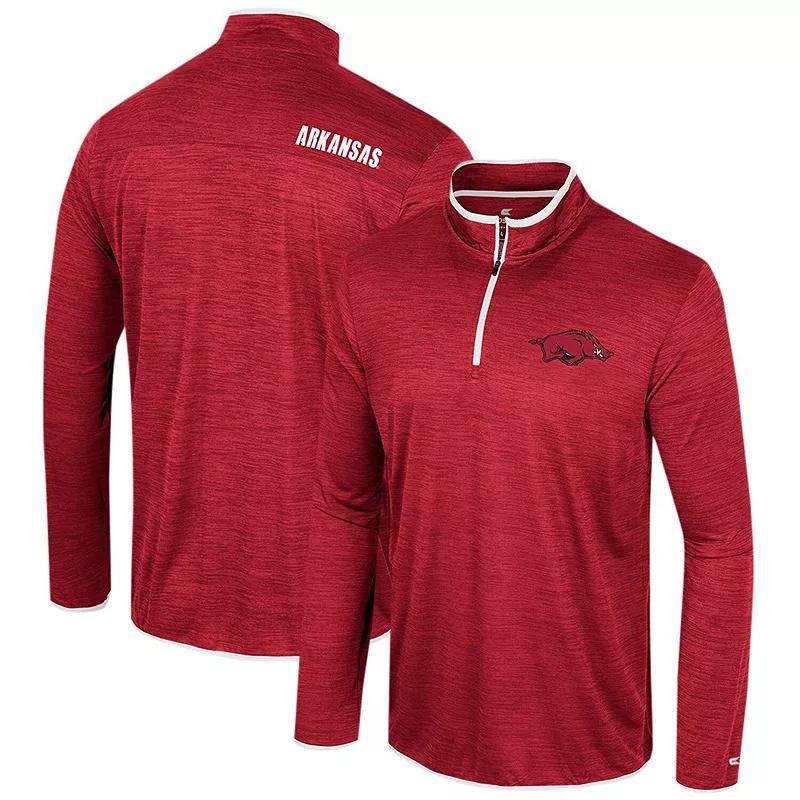 Mens Colosseum Cardinal Arkansas Razorbacks Wright Quarter-Zip Windshirt Product Image