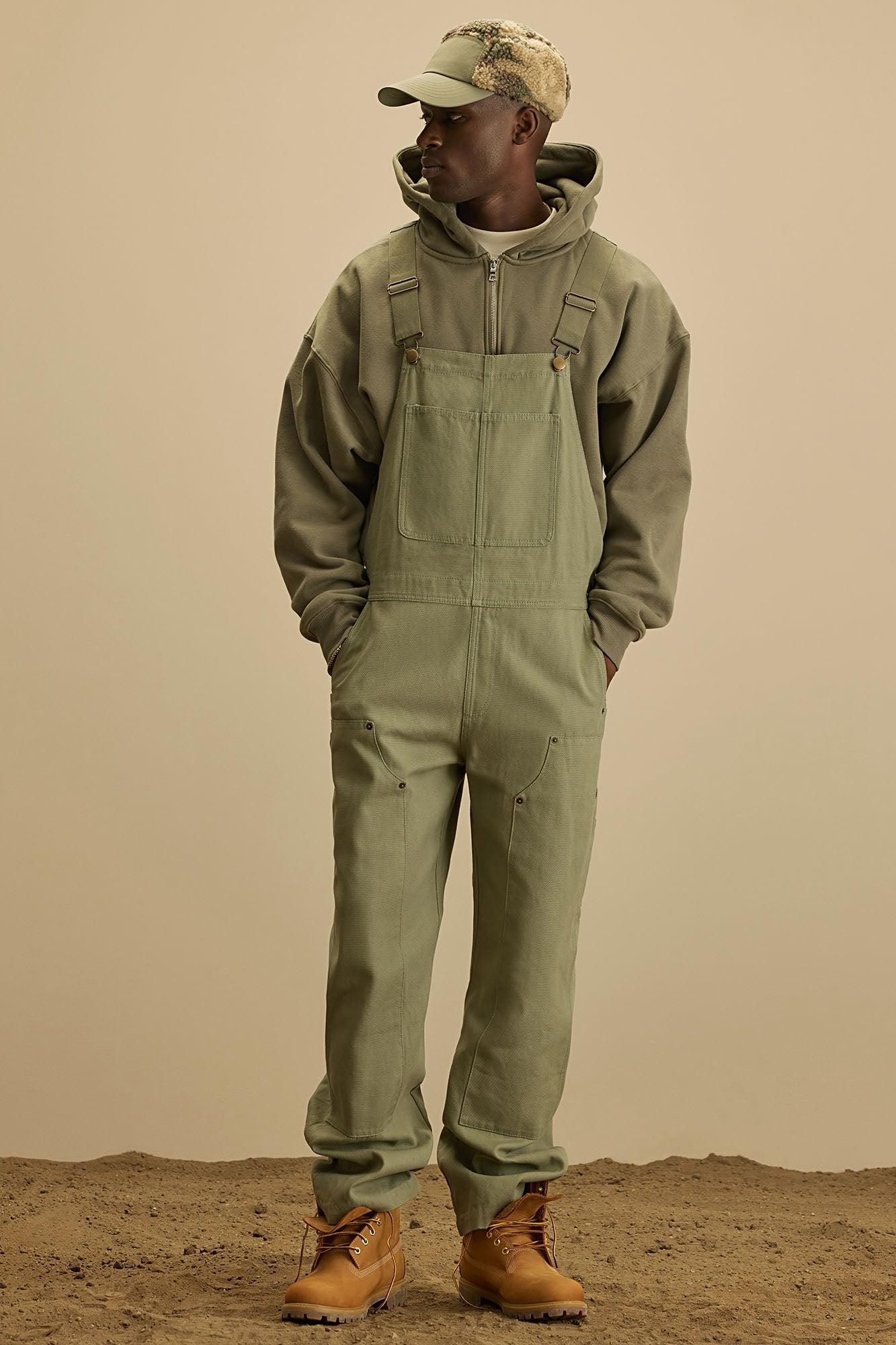 Alexander Utility Canvas Overalls - Olive Product Image