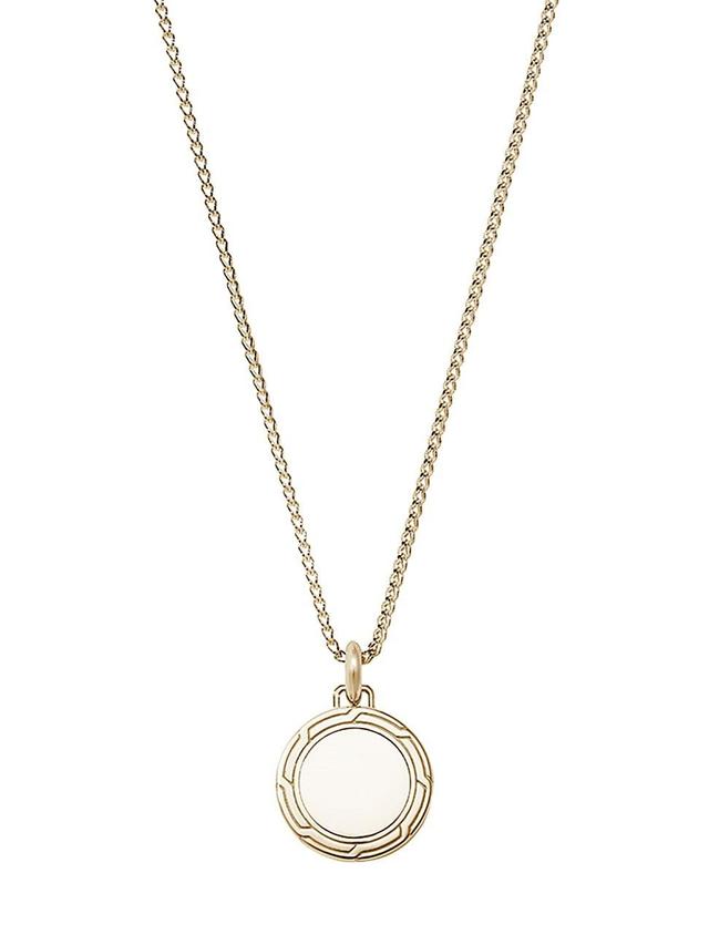 Mens 14K Gold Pendant Necklace Product Image