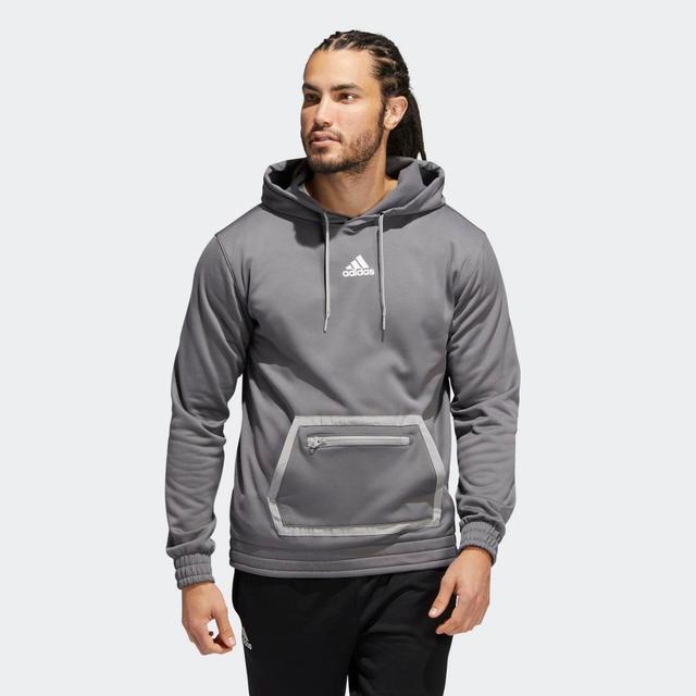 adidas Team Issue Pullover Hoodie Team Grey Four 3XL Mens Product Image