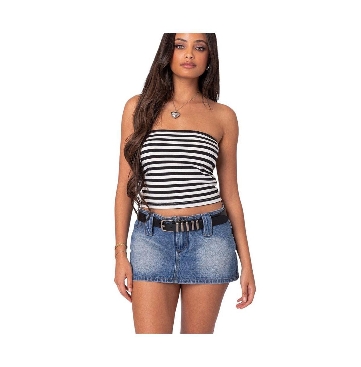 Edikted Womens Alta Striped Tube Top product image