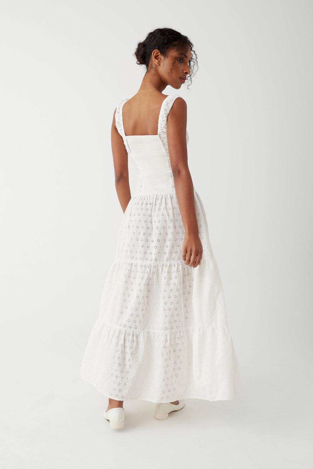 Christabelle Eyelet Maxi Dress - Angel's Wing Product Image