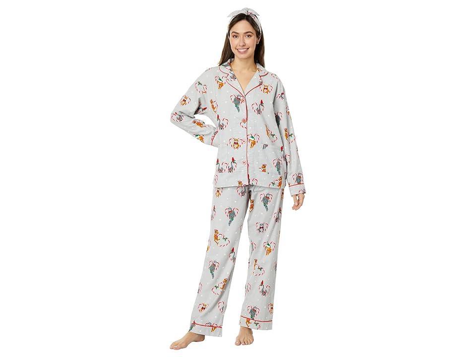 Printed Cotton Flannel Pajama Set Product Image