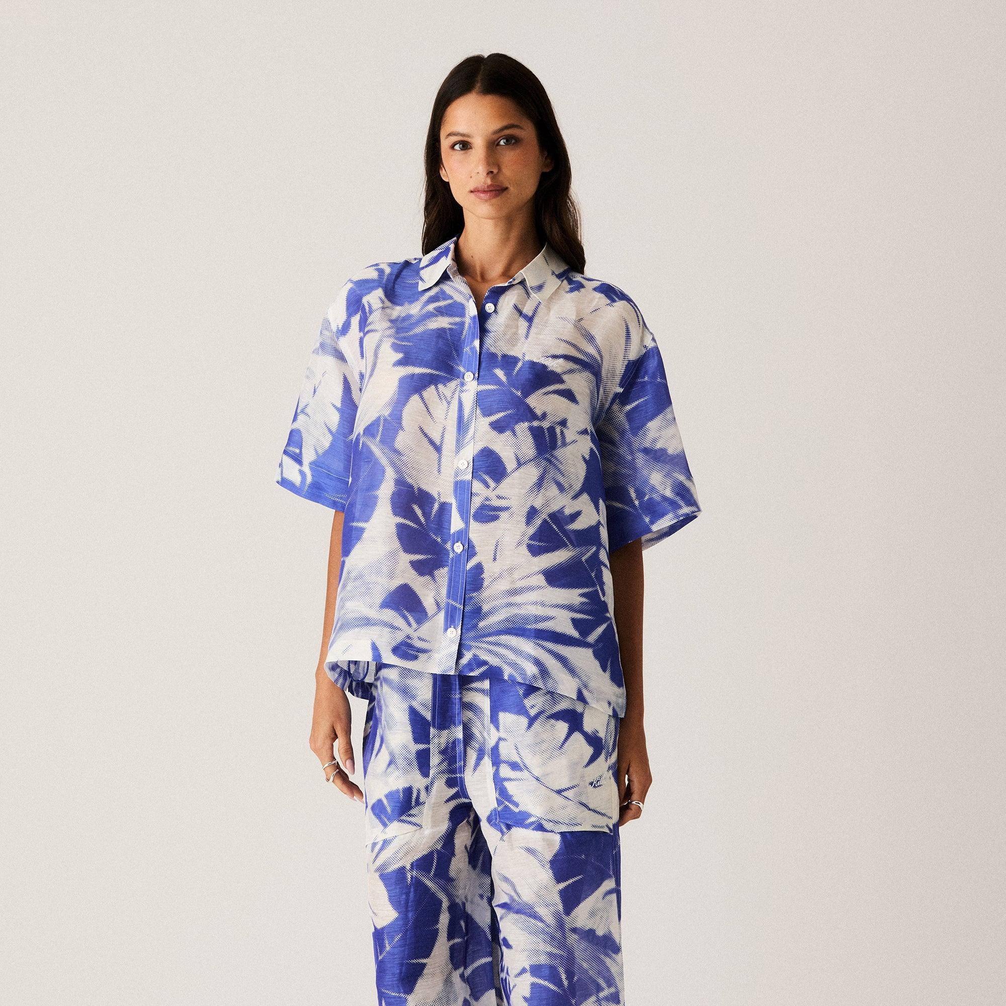 Kith Women Isla Palm Linen Shirt - Merlin Female Product Image