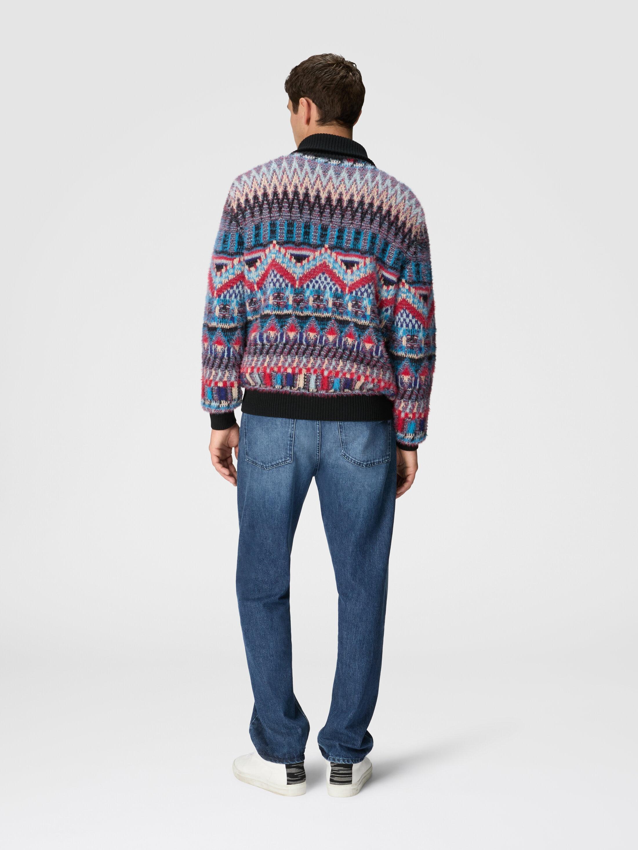 Turtleneck wool-blend sweater with zip Product Image