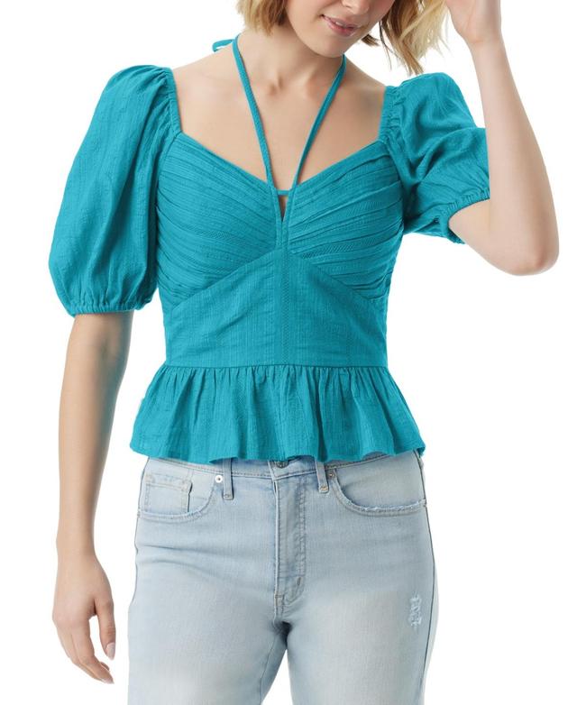 Jessica Simpson Womens Ami Cotton Sweetheart Halter-Tie Top Product Image