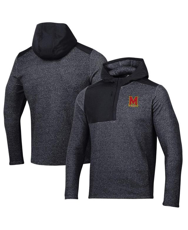 Mens Under Armour Auburn Tigers Survivor Fleece Hoodie Quarter-Zip Jacket Blue Product Image