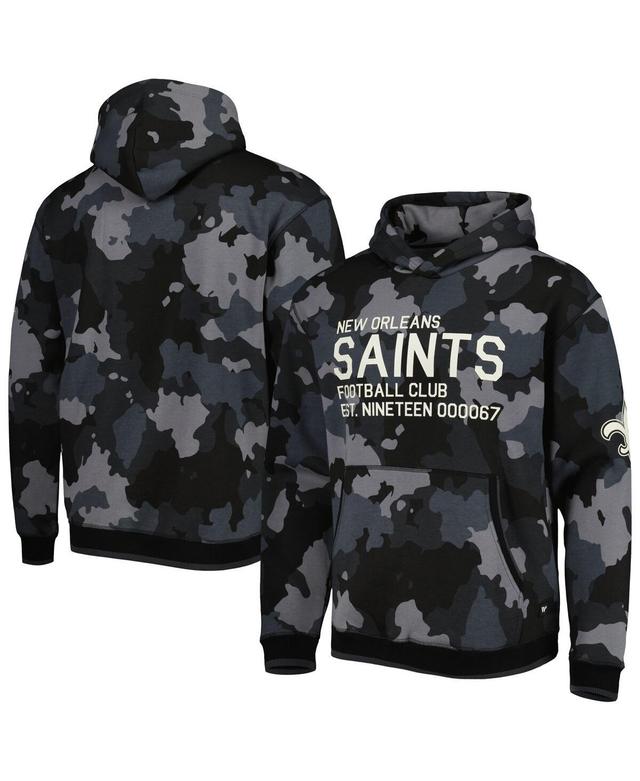 Mens The Wild Collective Black New Orleans Saints Camo Pullover Hoodie Product Image