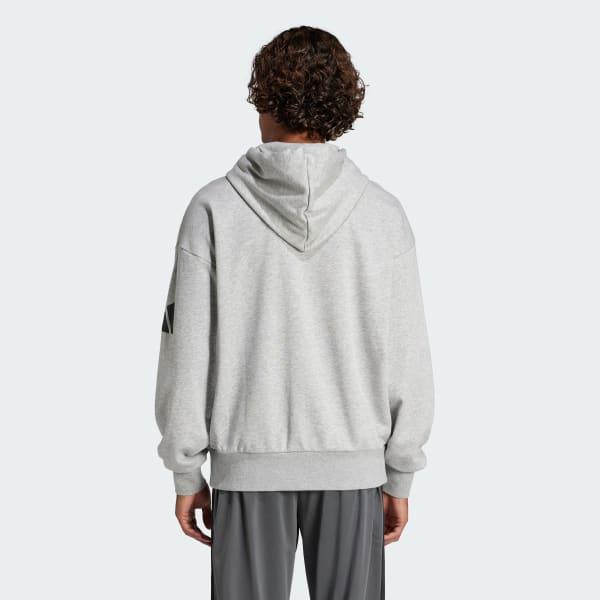 Essentials Loose-Fit 3 Bar Logo French Terry Hoodie Product Image