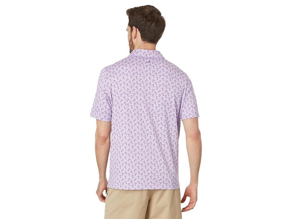 Johnston & Murphy XC4 Performance Tonal Cocktail Polo (Lavendar) Men's Short Sleeve Knit Product Image