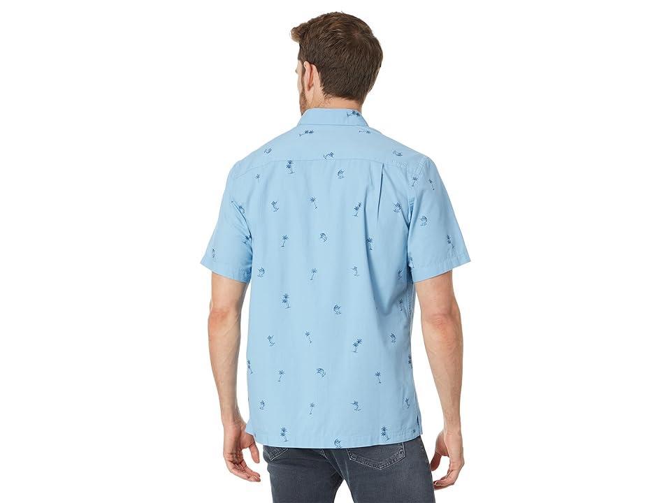 Quiksilver Waterman Sail Palm Button-Up Shirt (Dusk Sail Palms) Men's Clothing Product Image