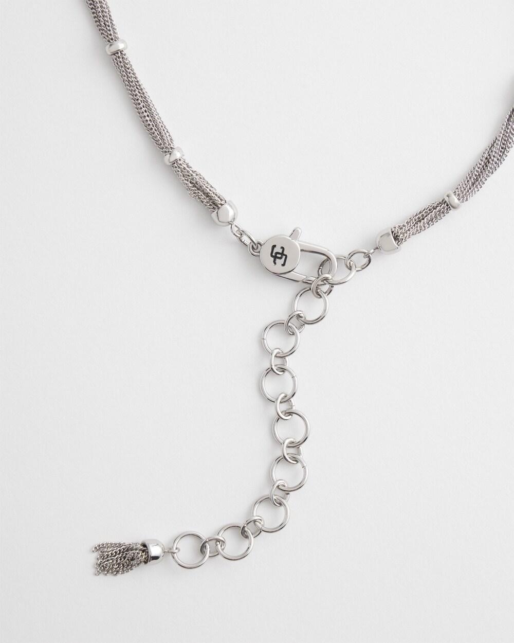 Silver Tone Single Strand Necklace Product Image