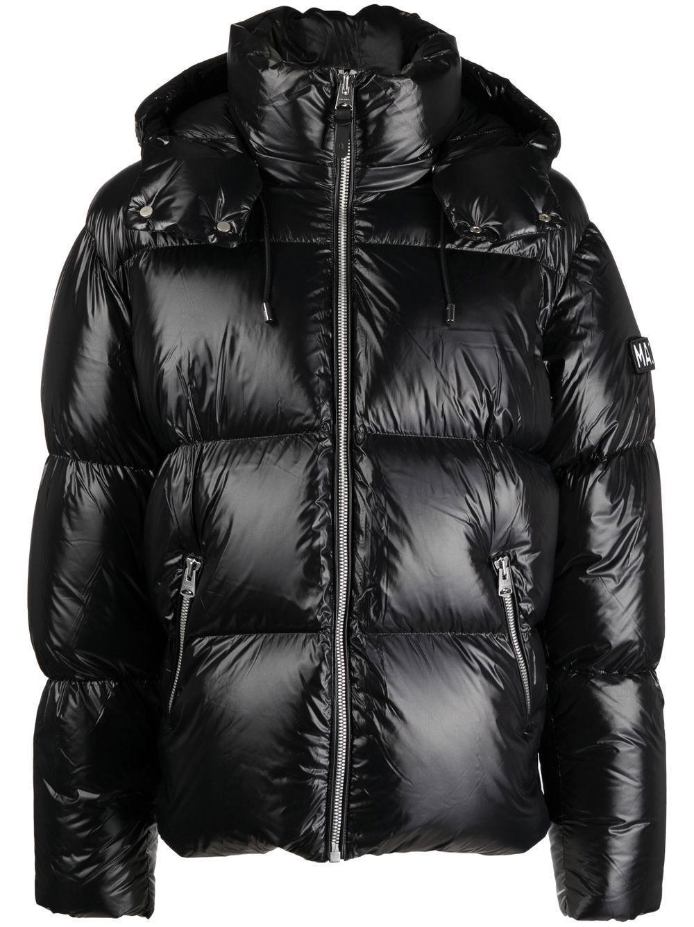 Padded Zip-up Down Jacket In Black   Product Image