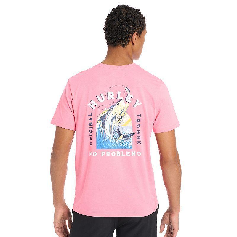 Mens Hurley Graphic Tee Light Pink Product Image