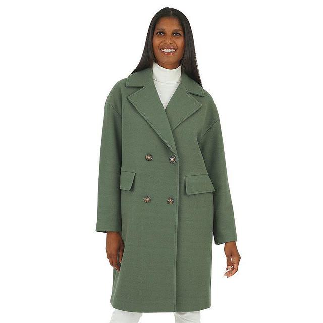 Womens Fleet Street Double Breasted Long Woven Coat Product Image