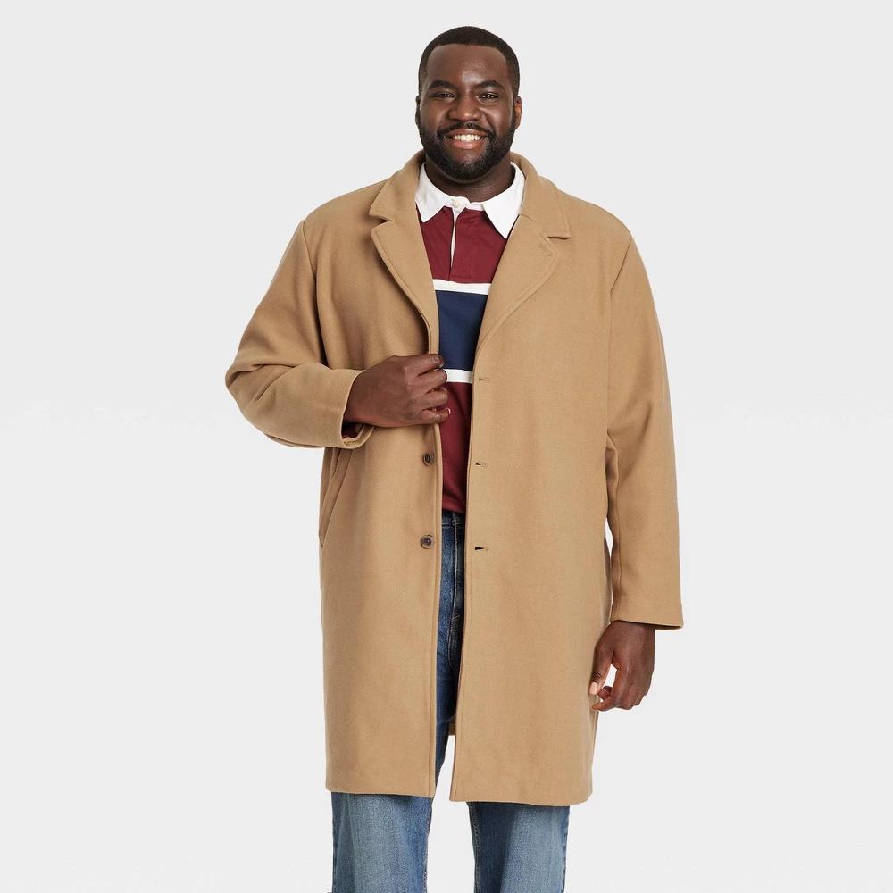 Mens Big & Tall Heavyweight Overcoat - Goodfellow & Co Brown 5XL Product Image