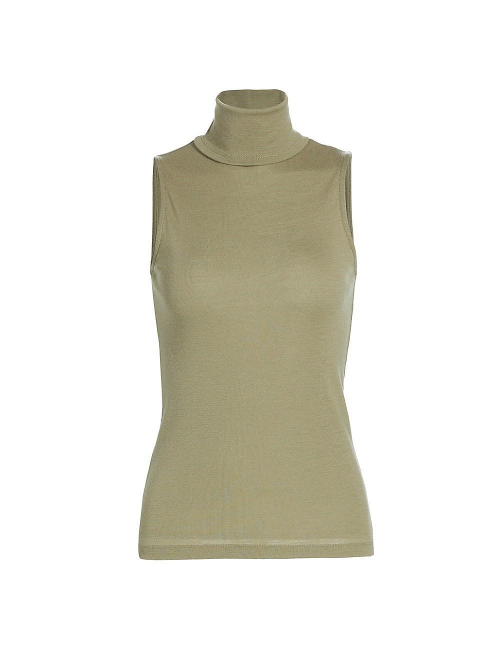 Womens Wool Sleeveless Turtleneck Product Image